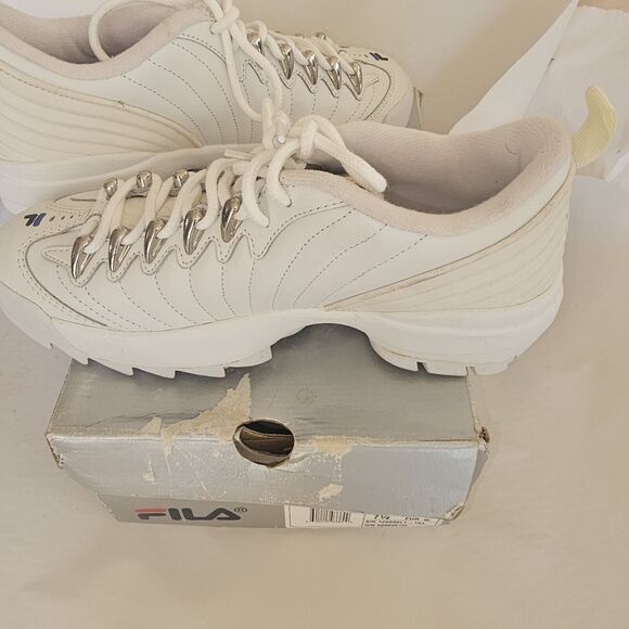 Vtg Fila M'S Disruptor 2002 Embroider White/ Blk/ Royal 7,5 - Picture 6 of 16